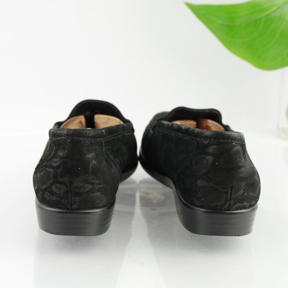 SAS Womens Simplify Loafers Size 8.5 M Black Leather Python Diabetic Flat Shoes - Picture 4 of 12